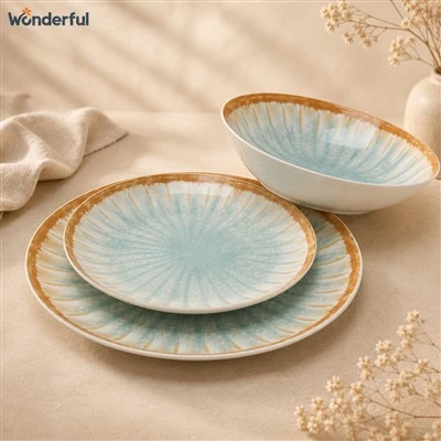 Restaurant Cutlery Mint Green Plates Set Restaurant Cutlery Mint Green Plates Set