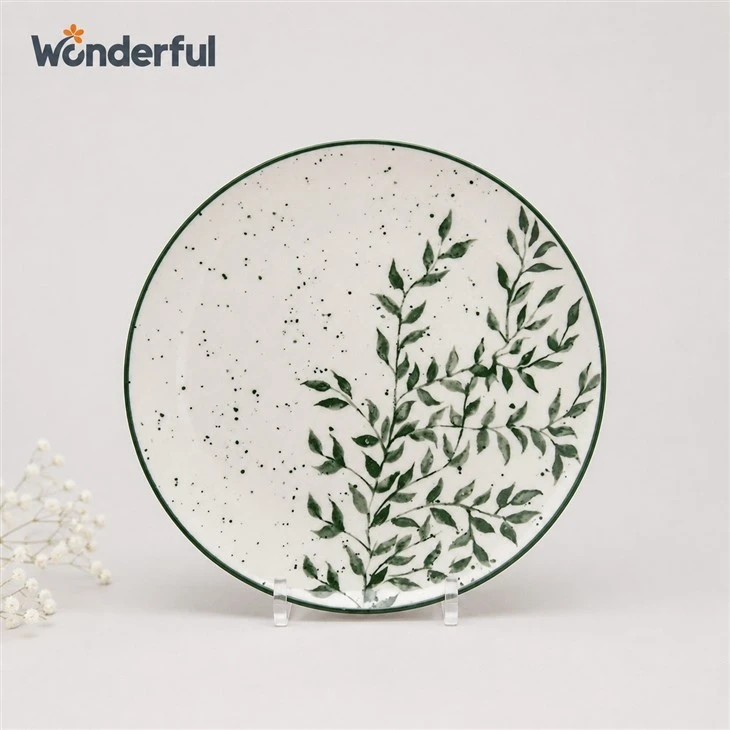 Speckled Green Leaf Dinnerware Set-Wholesale suppliers