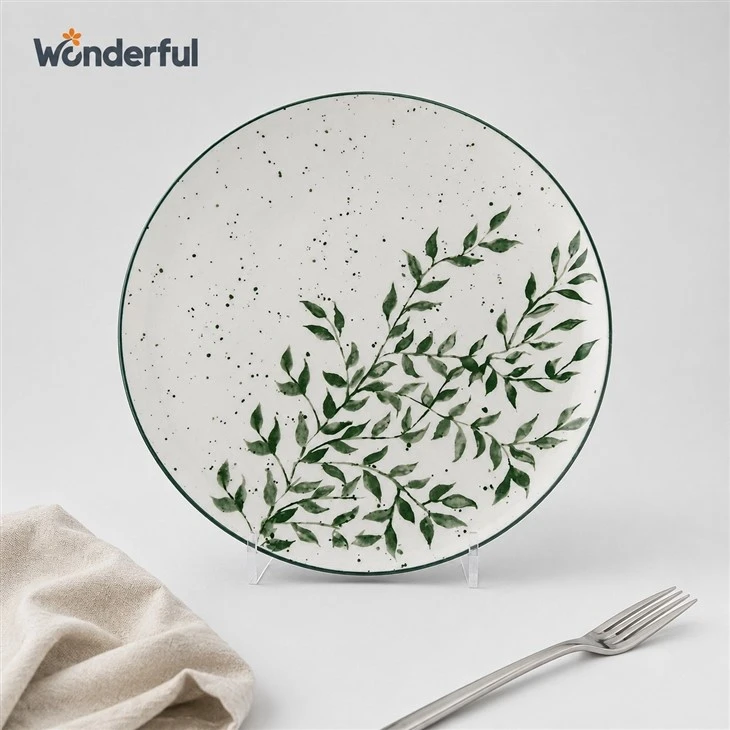 Speckled Green Leaf Dinnerware Set-Wholesale factory